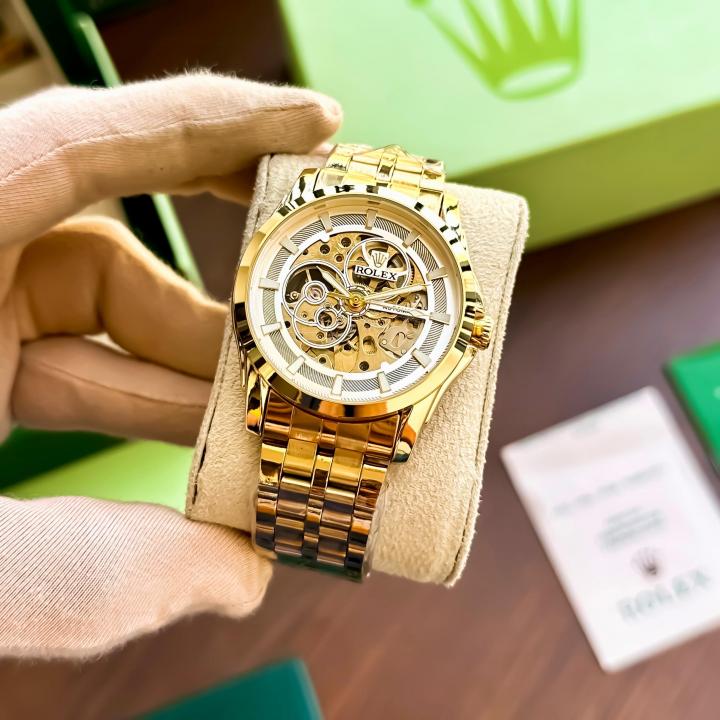 ROLEX AUTO GOLD WHITE