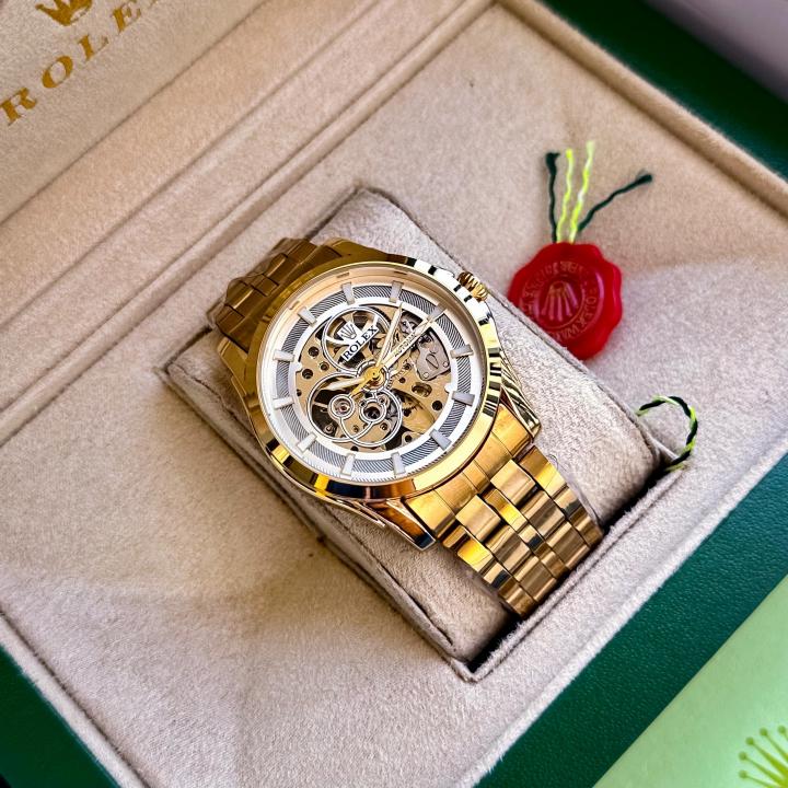 ROLEX AUTO GOLD WHITE