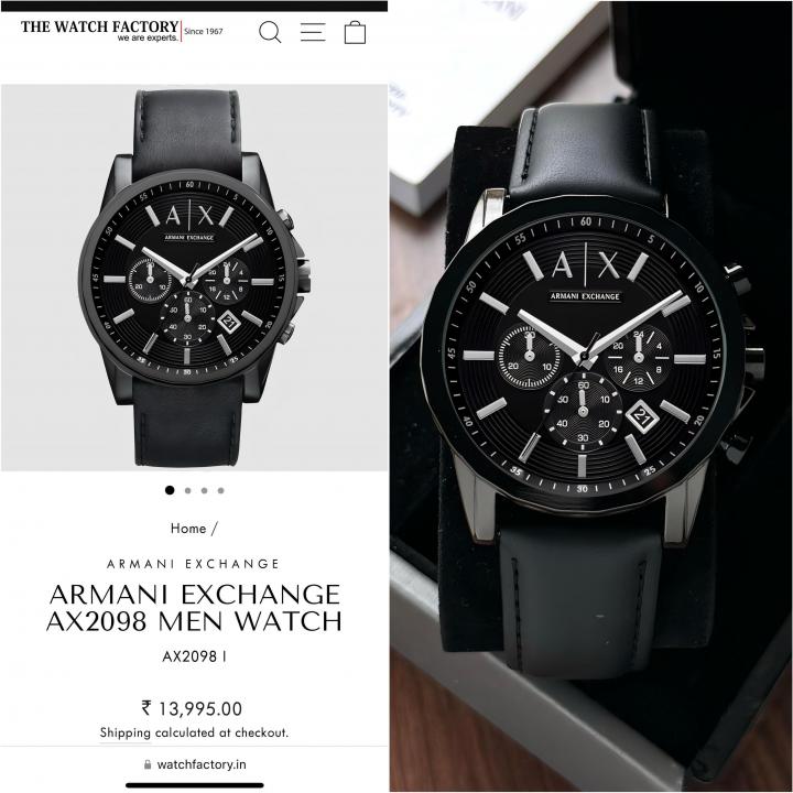 ARMANI FULL BLACK WATCH