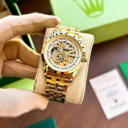 ROLEX AUTO GOLD WHITE