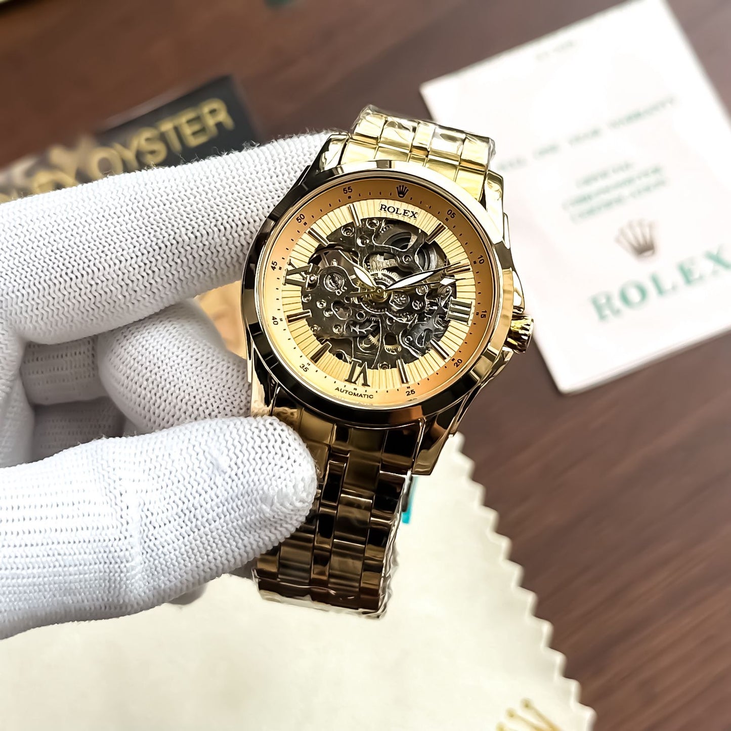 Rolex Auto Gold White watch